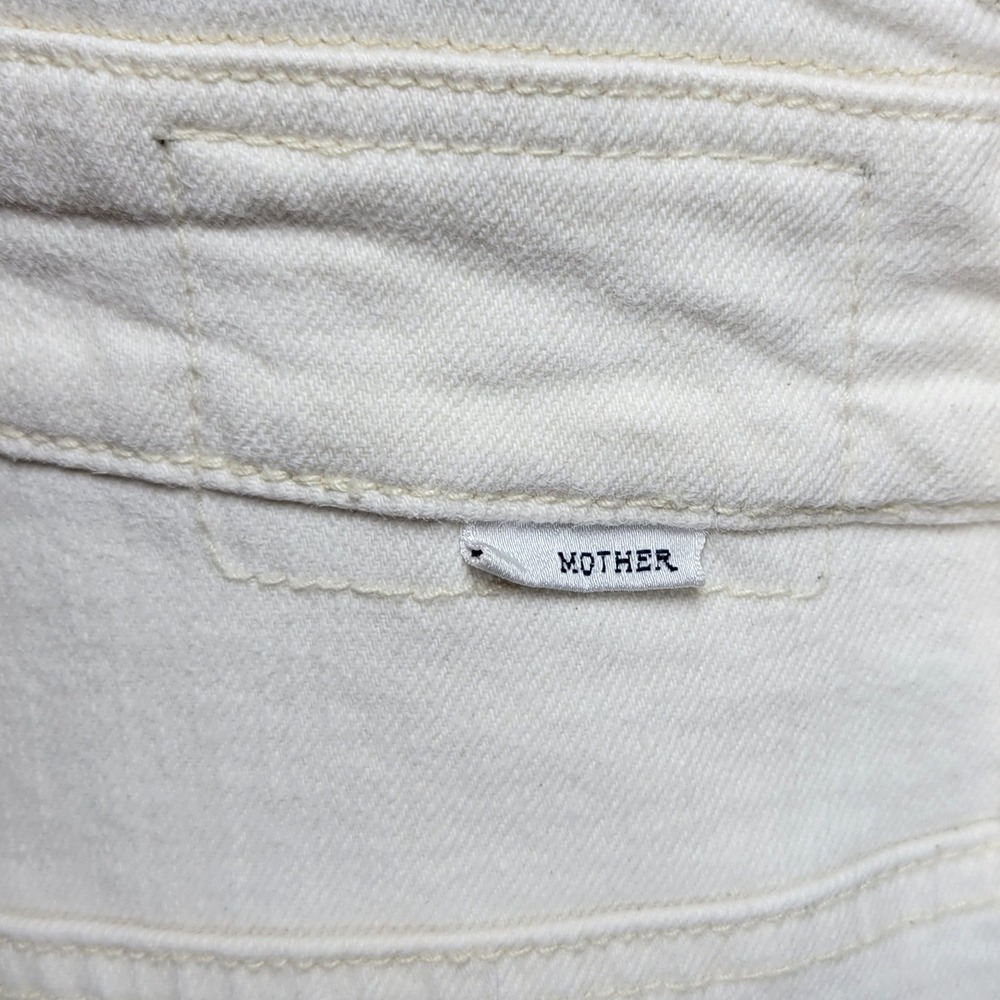Mother The Patch Pocket Overalls Ankle S Cream Oatmeal Coastal Cottagecore Boho - Picture 13 of 13